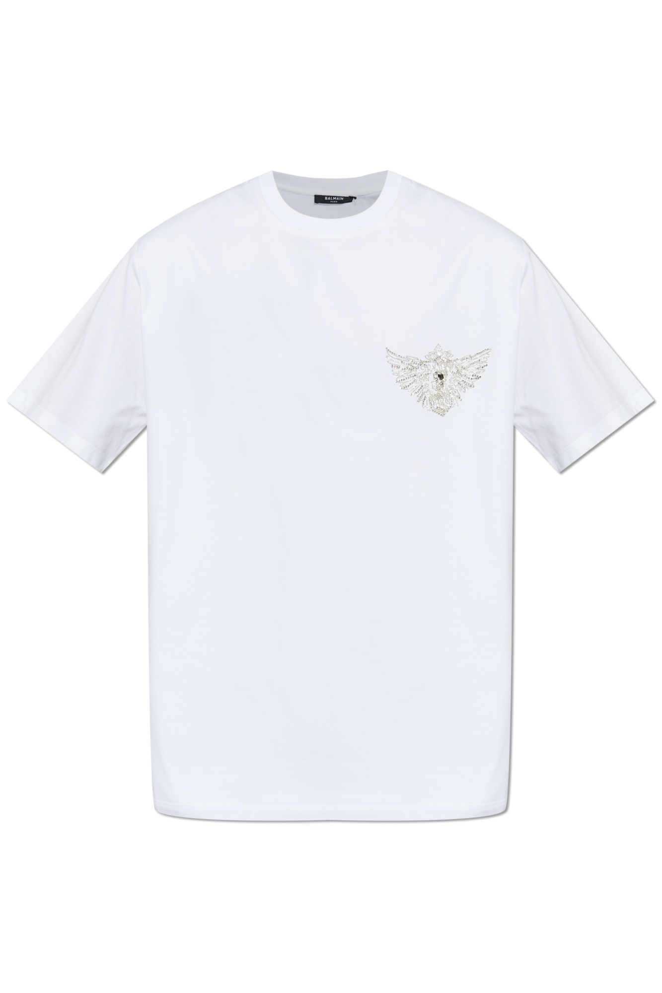 Balmain T-shirt with a shiny applique | Men's | Vitkac